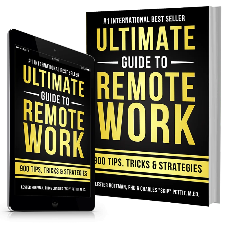 Ultimate Guide To Remote Work - book and tablet mockup